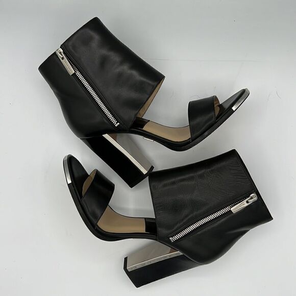 Mira Duma for Michael Kors Collection Black Side Zipper Leather U.S. 8/ EU 38 - Picture 7 of 13